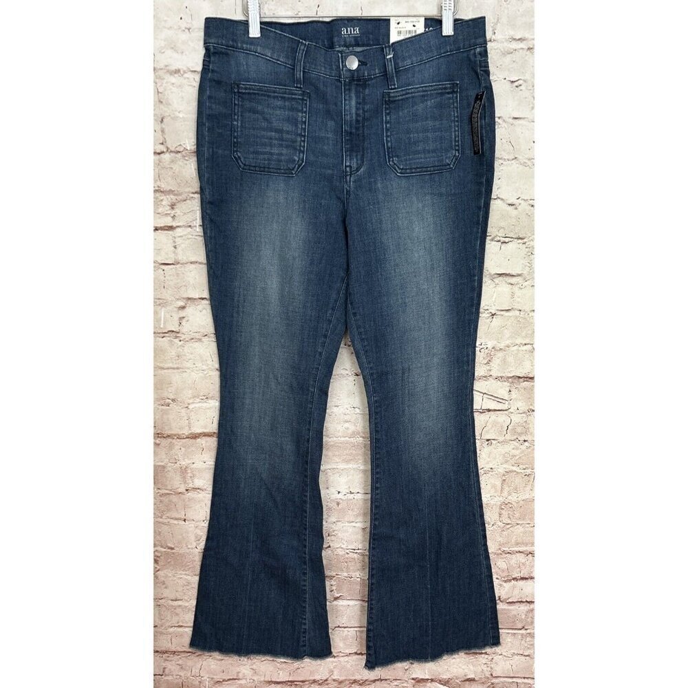 a.n.a Womens High Rise Slim Fit Flare Leg Denim Jeans A New Approach Size 12 NEW